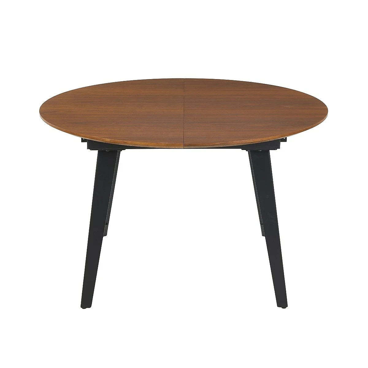 Mesa comedor extensible Noemi redonda 120-160 chapa nogal