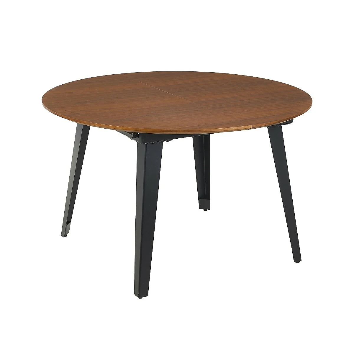 Mesa comedor extensible Noemi redonda 120-160 chapa nogal