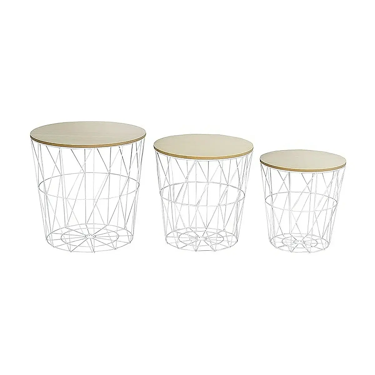 Set 3 mesas auxiliares redondas Marina cambrian