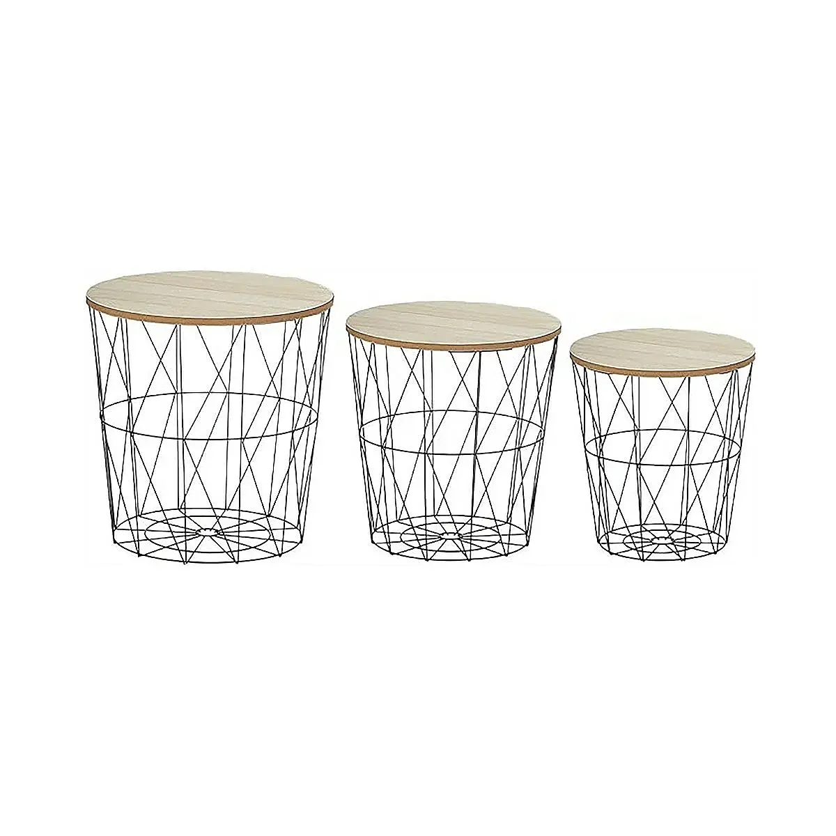 Set 3 mesas auxiliares redondas Marina cambrian
