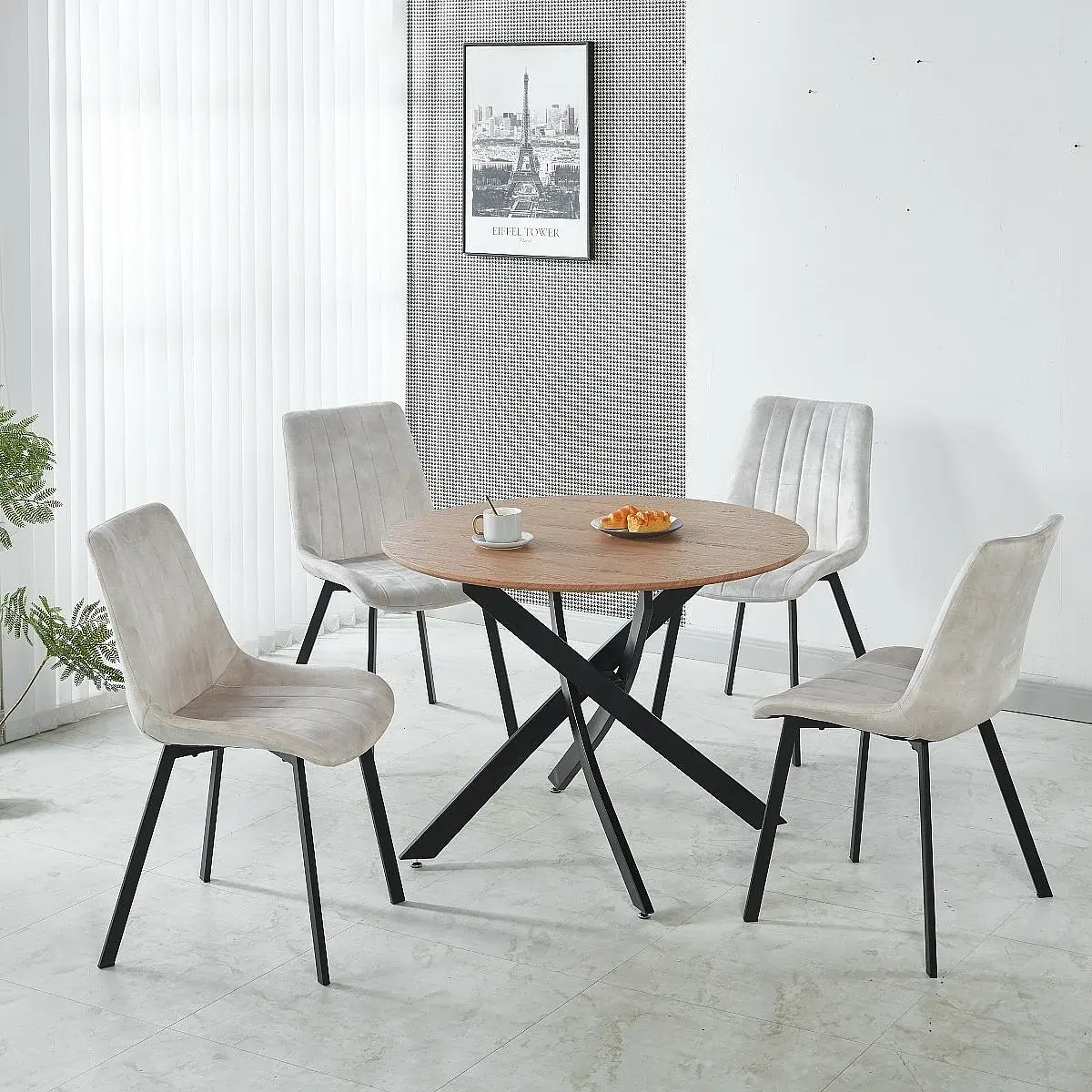 Mesa comedor Dublin cruzada plana