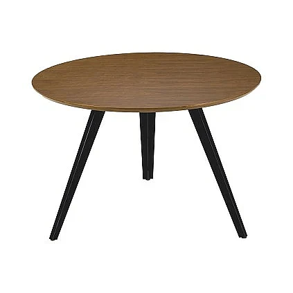 Mesa comedor Zenith redonda 90 chapa nogal 3 patas