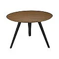Mesa comedor Zenith redonda 90 chapa nogal 3 patas