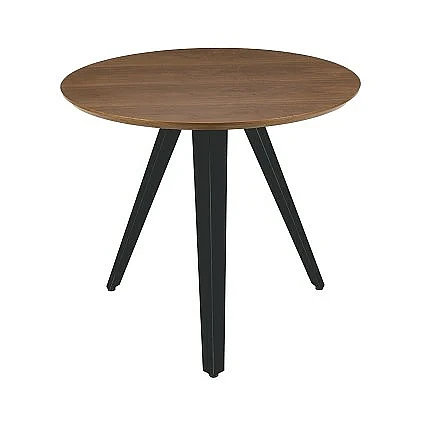 Mesa comedor Zenith redonda 90 chapa nogal 3 patas