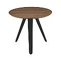 Mesa comedor Zenith redonda 90 chapa nogal 3 patas