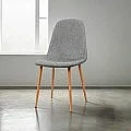 SILLA DENIS GRIS PATA METALICA NATURAL