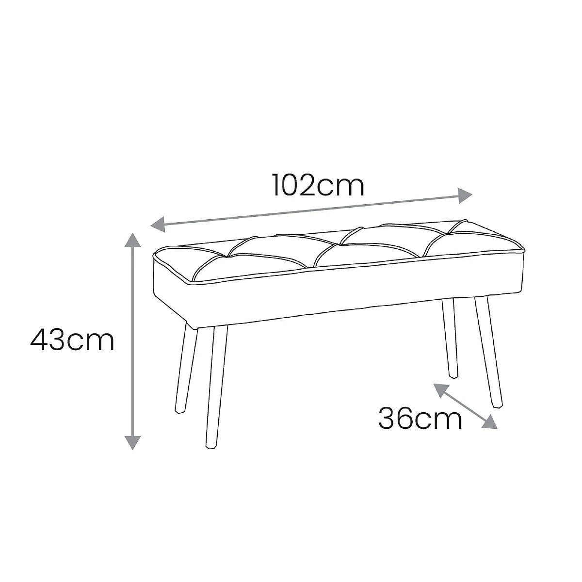 Banqueta Natalia 102x36