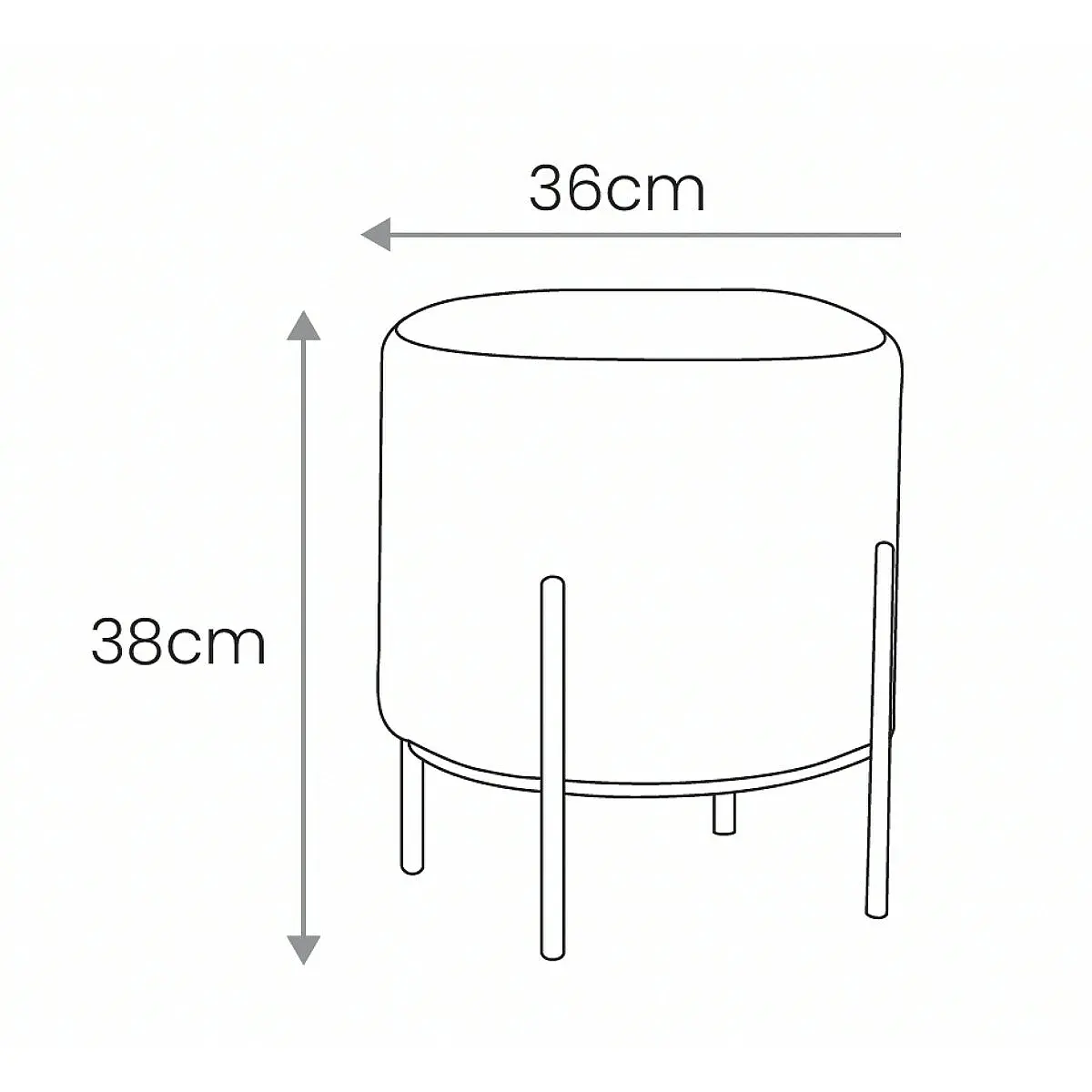 Puff redondo Rosalia