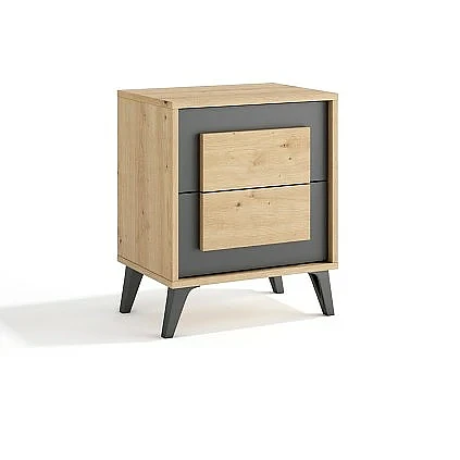 Mesita 2/C Atenea roble negro