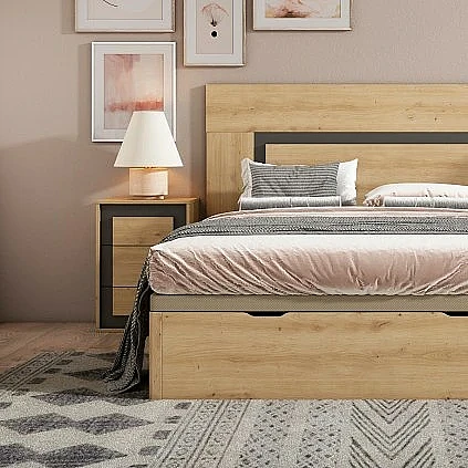 Mesita 3/C Atenea roble negro