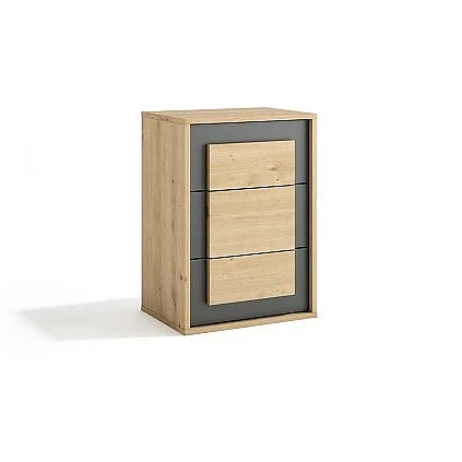 Mesita 3/C Atenea roble negro