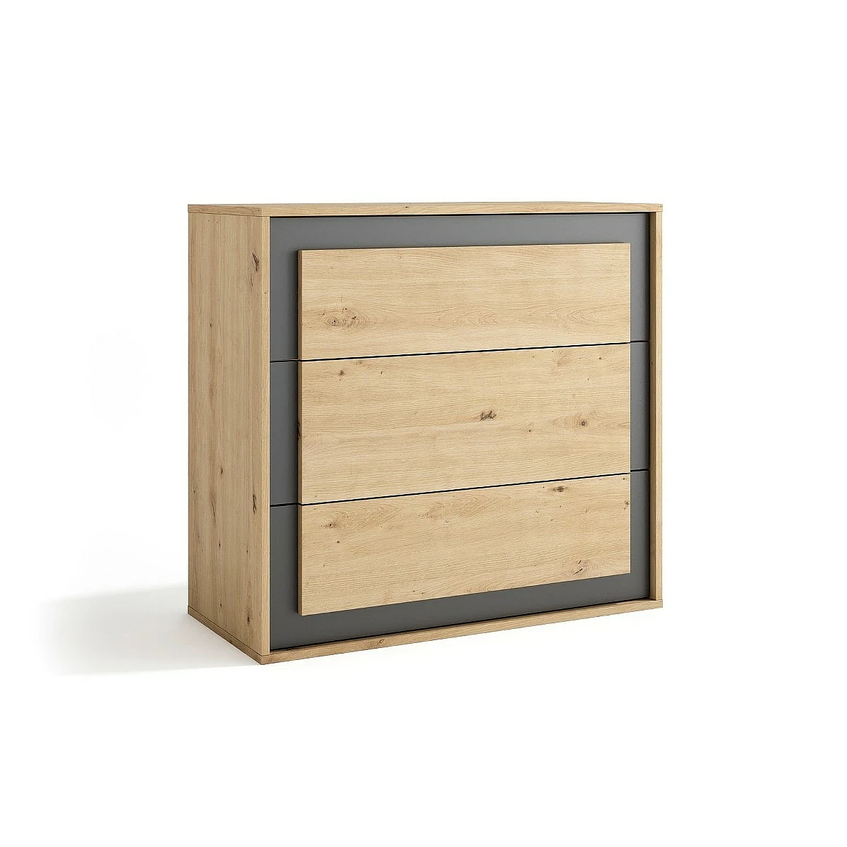 Comoda 3/C Atenea roble negro