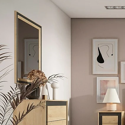 Espejo horizontal Atenea roble negro