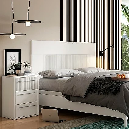 Cabecero Ares blanco savana claro