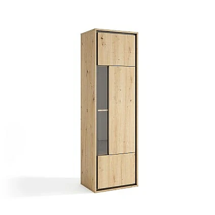 Vitrina alta Atenea roble negro