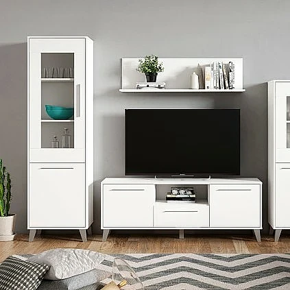 Vitrina alta 1/P Zeus blanco