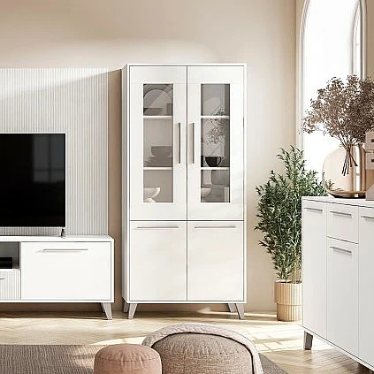 Vitrina alta 2/P Zeus blanco