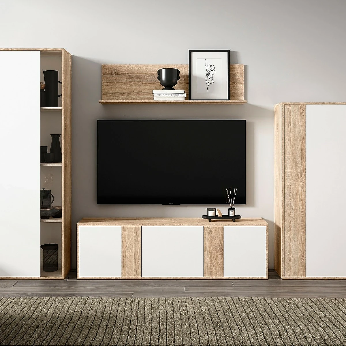 Mueble TV Neo cambrian blanco
