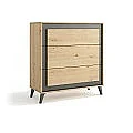 Dormitorio completo modelo Atenea Cabecero + 2 Mesitas + Comoda + Espejo horizontal