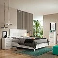 Dormitorio completo modelo Ares Cabecero + 2 Mesitas 3 cajones + Sinfonier