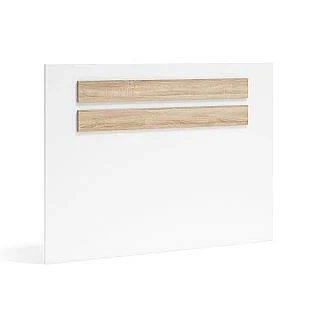 Dormitorio completo modelo Mine Cabecero Koa + 2 Mesitas 3 cajones + Comoda 3 cajones + Espejo horizontal