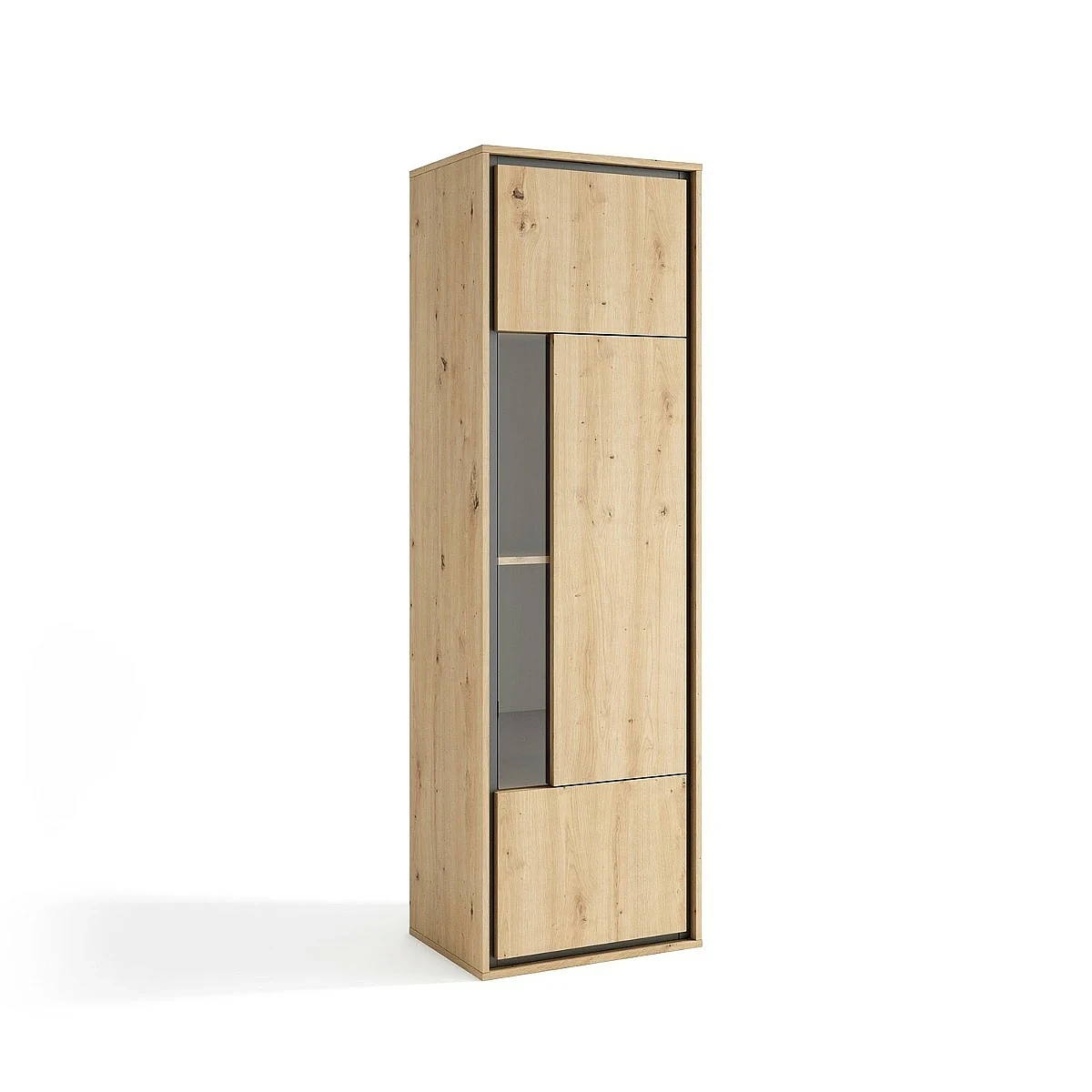 Salón completo modelo Atenea Vitrina alta + Mueble tv + Galería + Vitrina alta