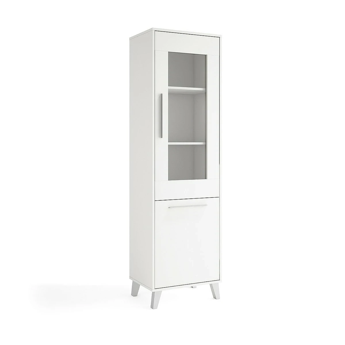 Salón completo modelo Zeus Vitrina alta + Mueble tv + Galería + Vitrina ancha