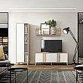 Salón completo Neo Vitrina alta + Mueble tv + Galería