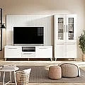 Salón completo modelo Zeus Mueble tv + Trasera + Vitrina