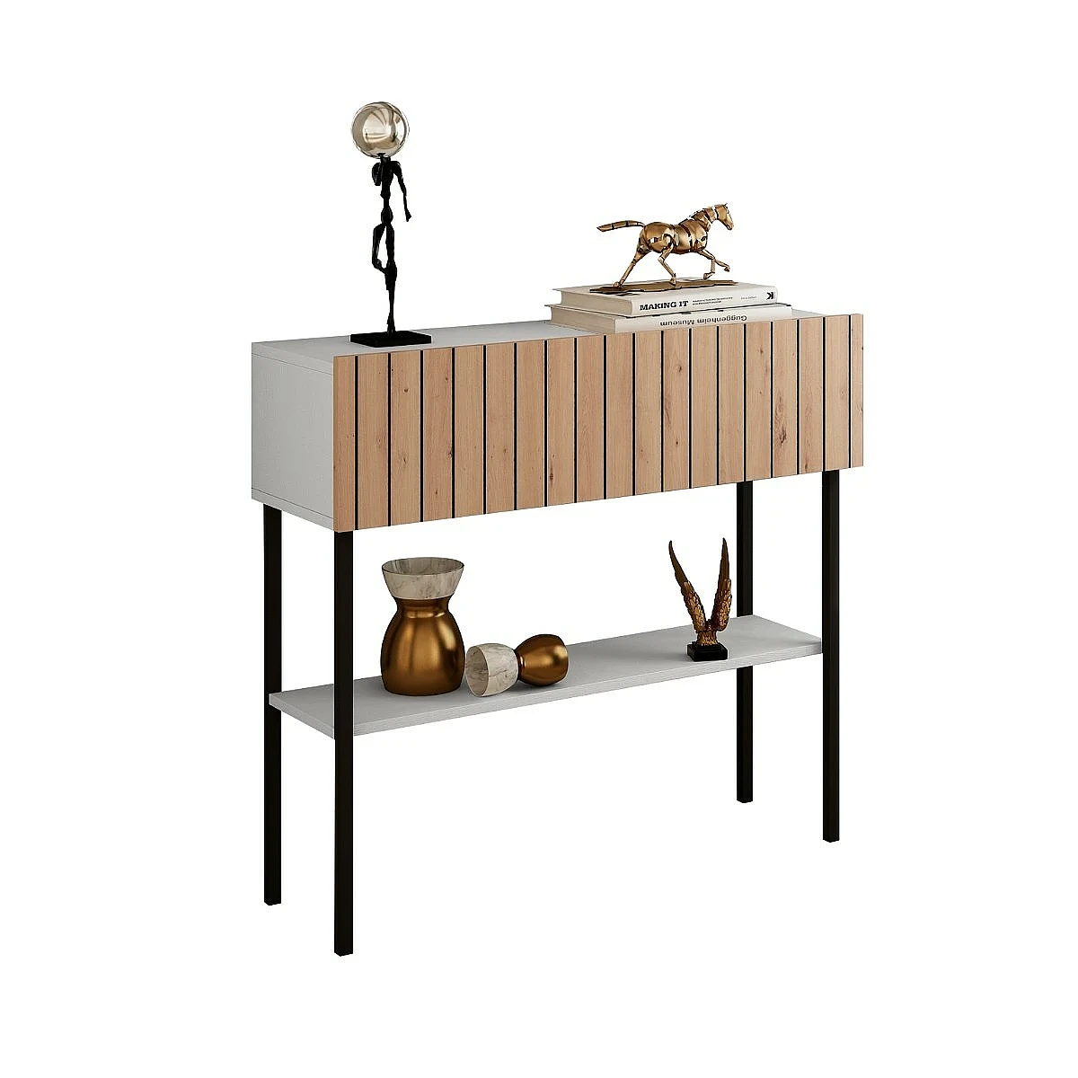 Consola 320 roble amazona blanco