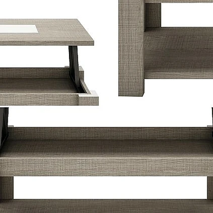 Mesa centro elevable 1029 con cristal