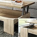 Mesa centro elevable 1091 con cristal