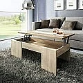 Mesa centro elevable 1091 con cristal