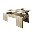 Mesa centro elevable 1091 con cristal