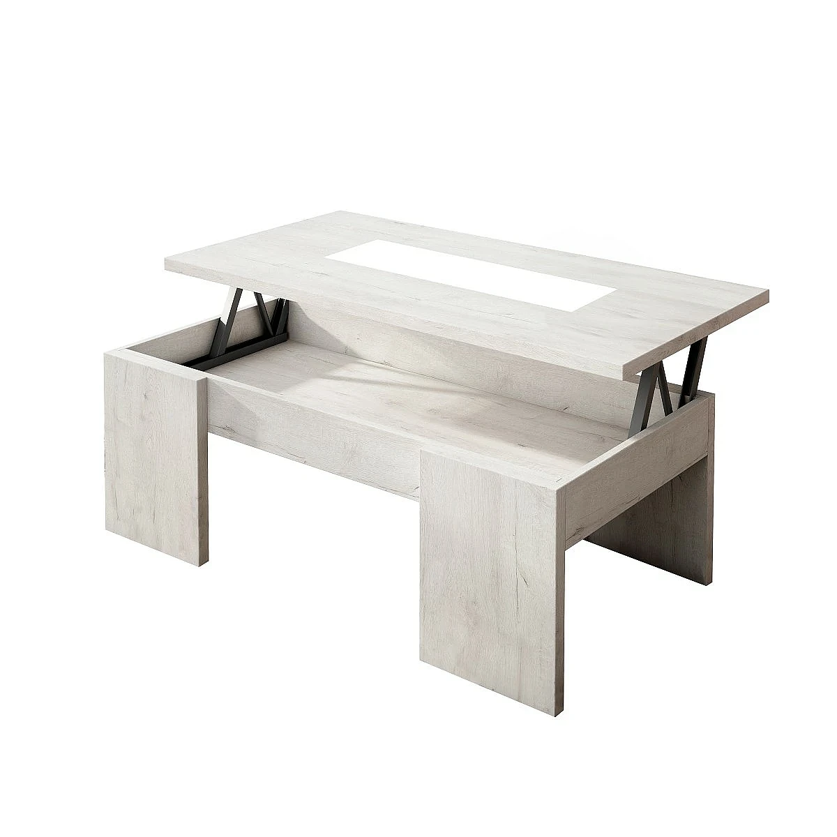 Mesa centro elevable 1091 con cristal