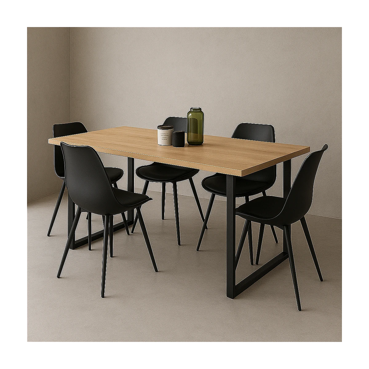 Mesa comedor 228 patas negras