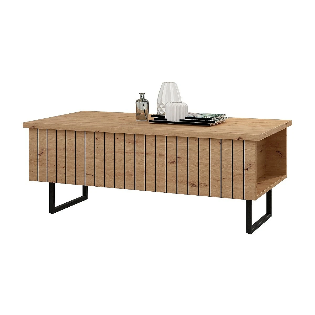 Mesa de centro elevable 316 roble