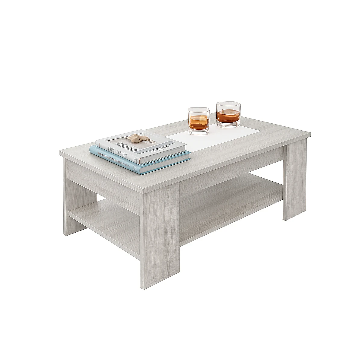 Mesa centro elevable 1092 con cristales