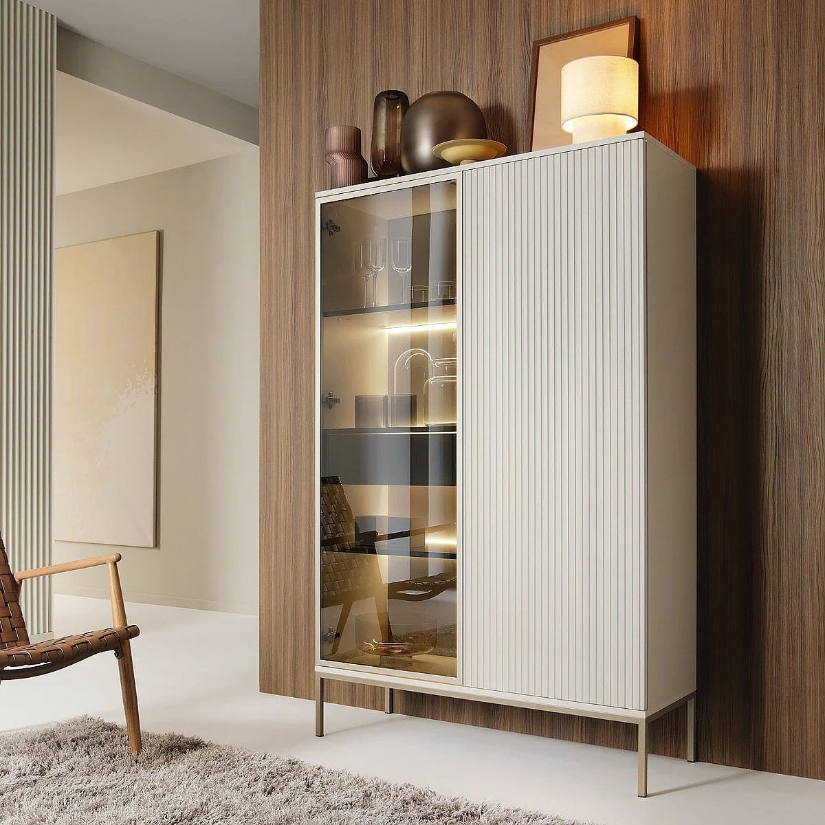 Vitrina 2/P + 1/C Sensse con led