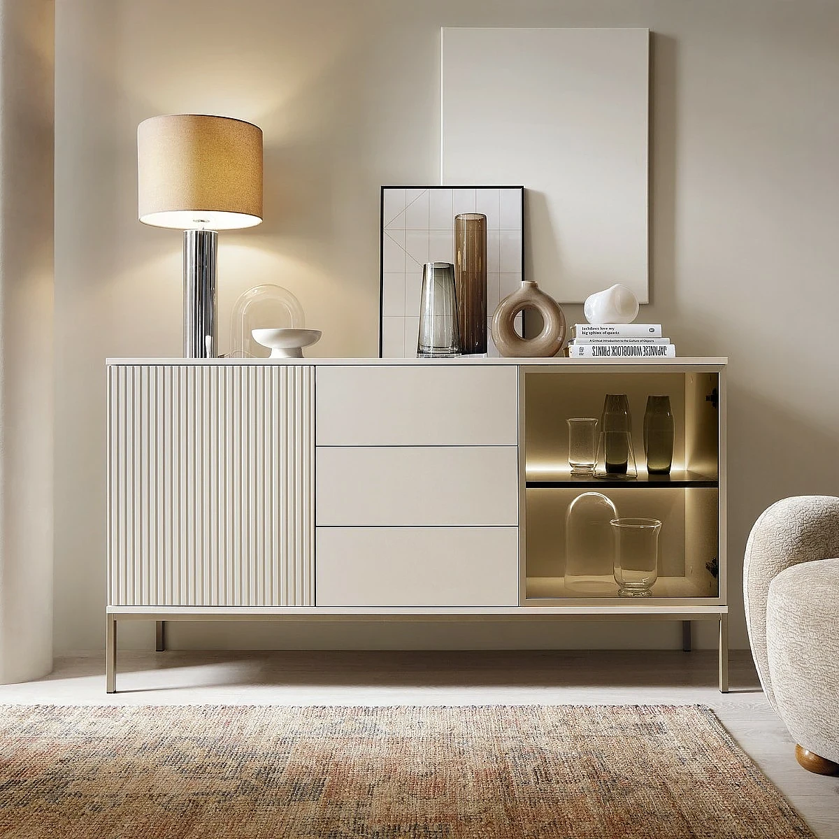 Aparador 2/P + 3 /C Sensse con led