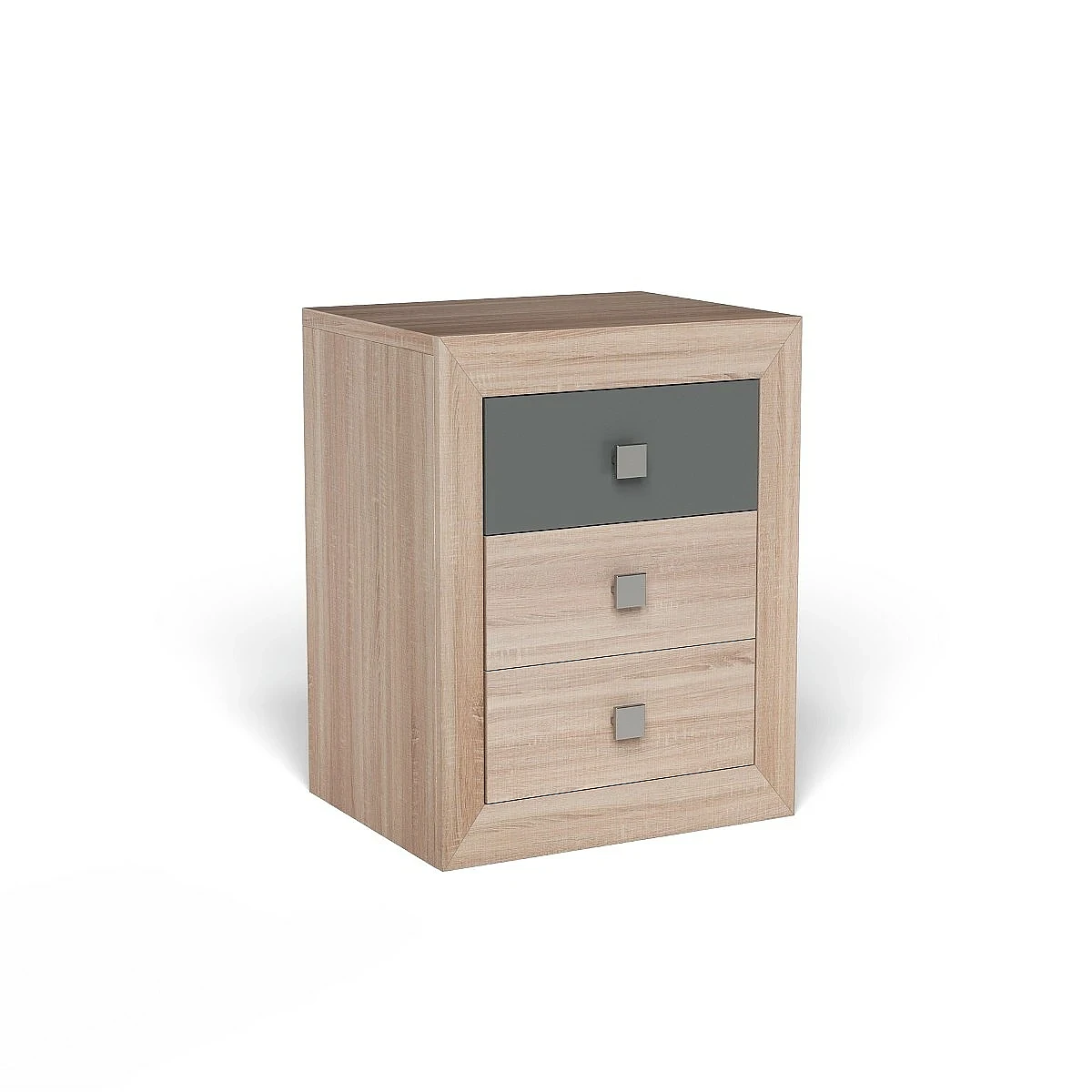 Dormitorio Completo Praga cabecero 2 mesitas + comoda y espejo