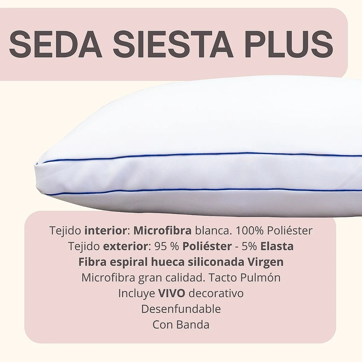 Almohada Seda-Siesta Plus