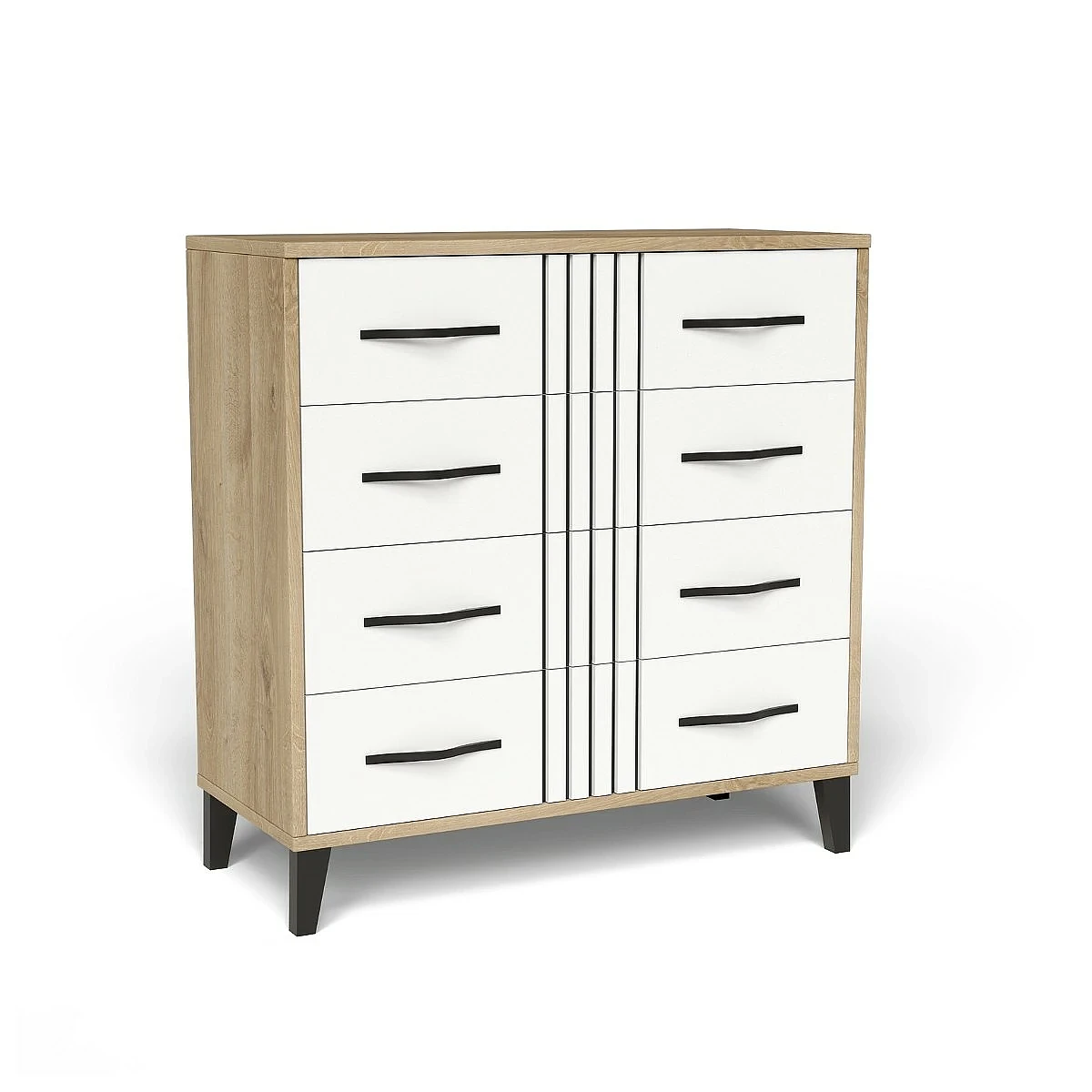 Conjunto dormitorio Dakota cpn cabecero, 2 mesitas, comoda y espejo