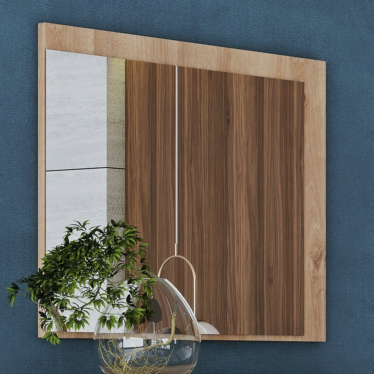 Conjunto dormitorio Dakota cpn cabecero, 2 mesitas, comoda y espejo