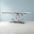 MESA COMEDOR LUNA 160X90 PATA CROMADA