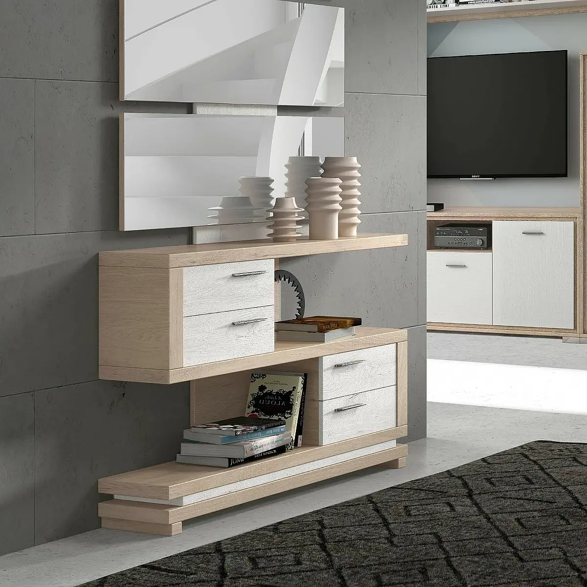 Mueble recibidor 4 cajones VA1003