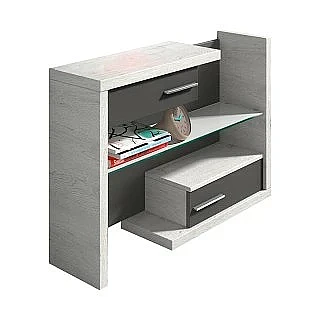 MUEBLE RECIBIDOR 2 CAJONES ESTANTE CRISTAL VA1014
