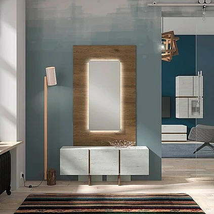 Conjunto recibidor y espejo 118