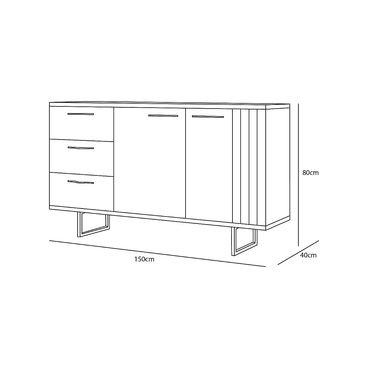 Aparador 315 roble amazona