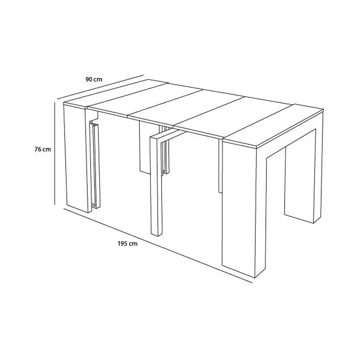Mesa consola extensible 14